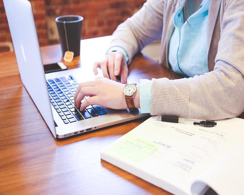 Well-lit modern ergonomic office workspace